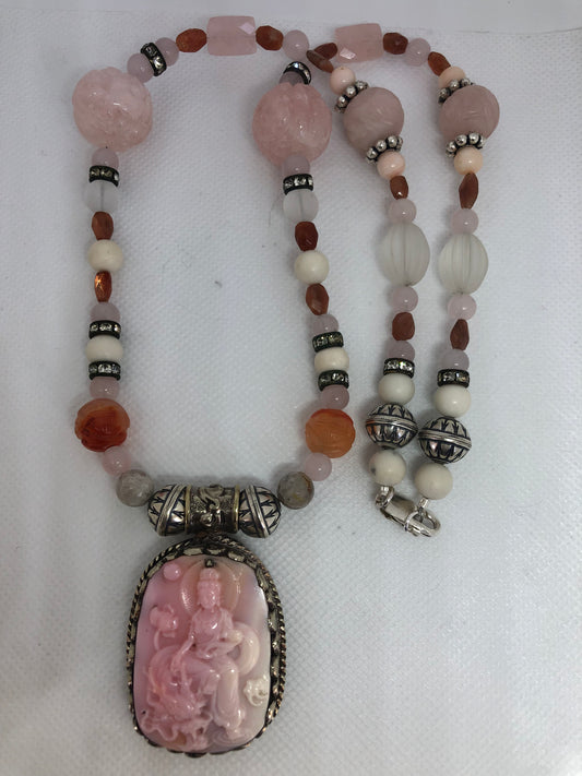 Carved Quan Yin Pendant